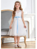 Beaded Multicolor Lace Tulle Stunning Flower Girl Dress